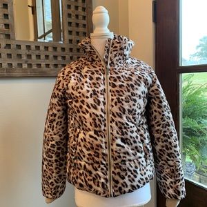 Gianni Bini GB puffer jacket XS NWT leopard print